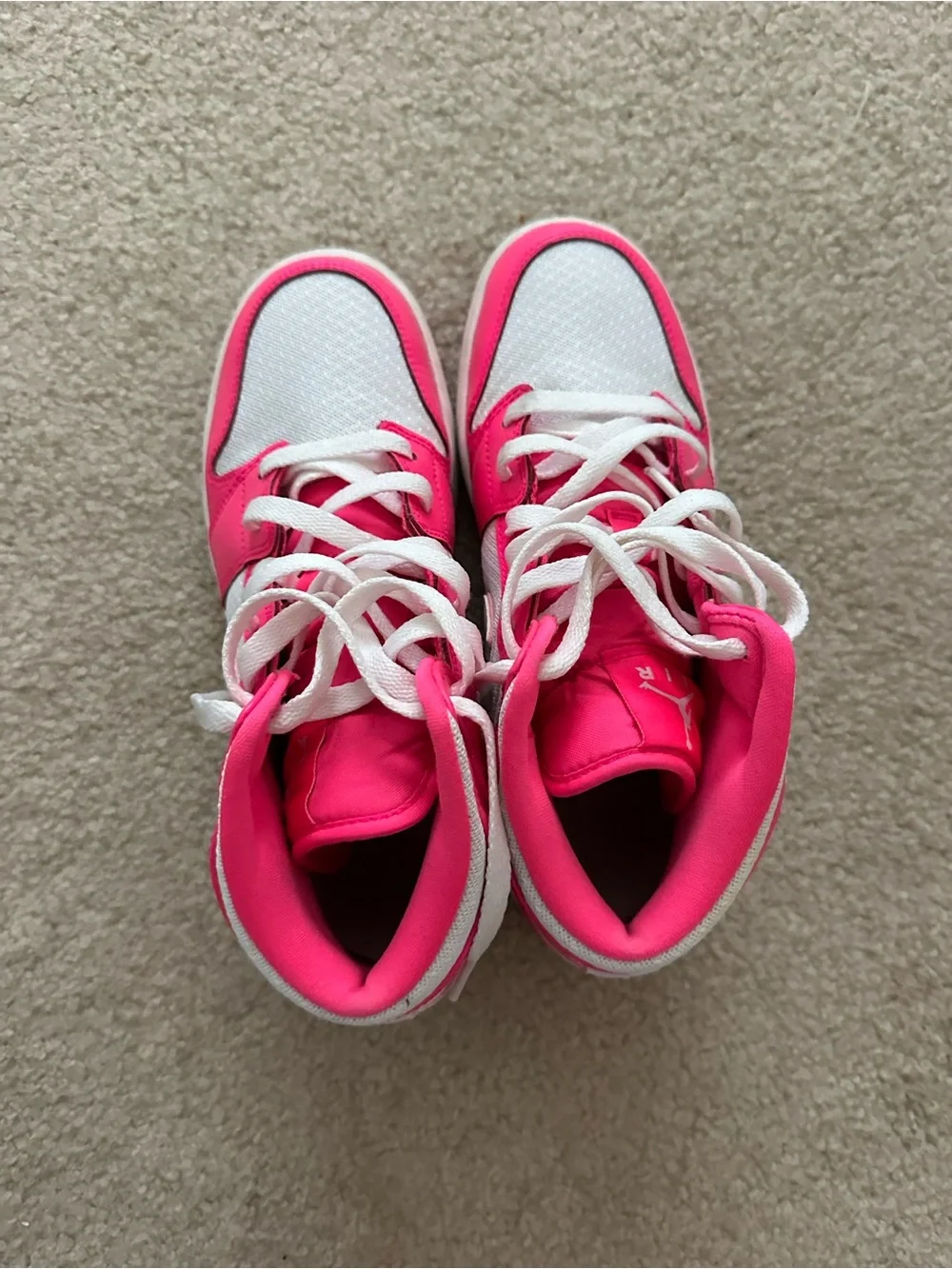 Nike Jordan 1 Mid Hyper Pink White (GS)